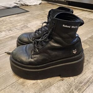 Womens Naked Wolfe platform Boots size 38